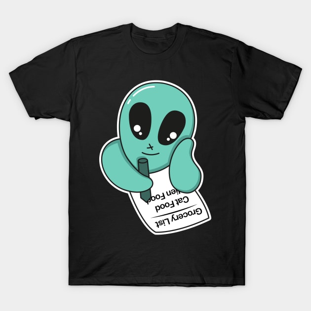 alien grocery list T-Shirt by Riczdodo